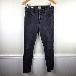 Women's J. Crew Black 250 Stretch Low Waisted Tapered Leg Denim Jeans 32X32